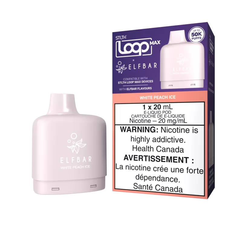 STLTH LOOP MAX X ELFBAR Pod Pack - White Peach Ice