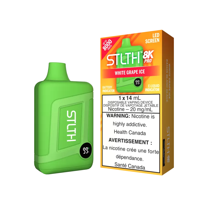 STLTH 8K PRO - White Grape Ice