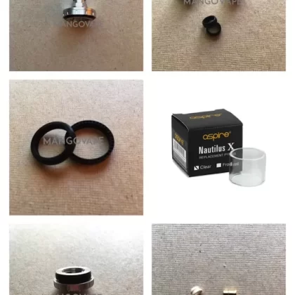 Aspire Nautilus X Replacement Parts Glass Gasket Base Drip Tip