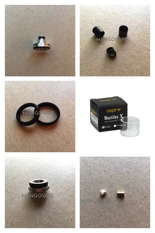 Aspire Nautilus X Replacement Parts Glass Gasket Base Drip Tip