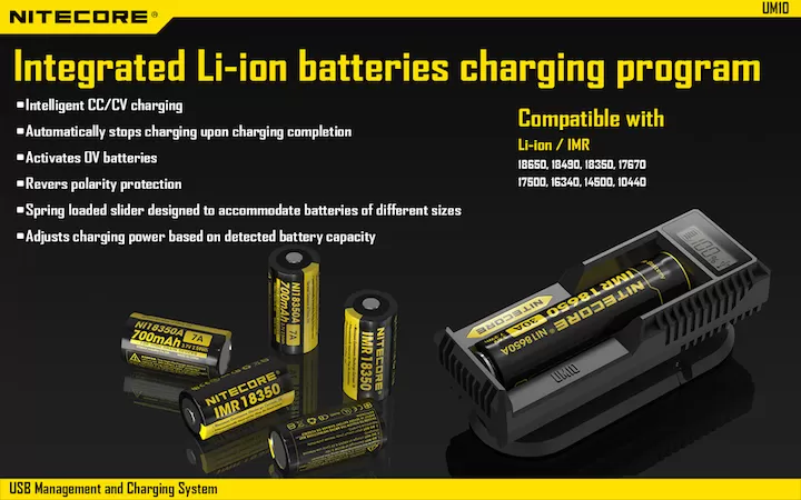 Nitecore UM10 USB Li-on 18650 Battery Charger - Image 3