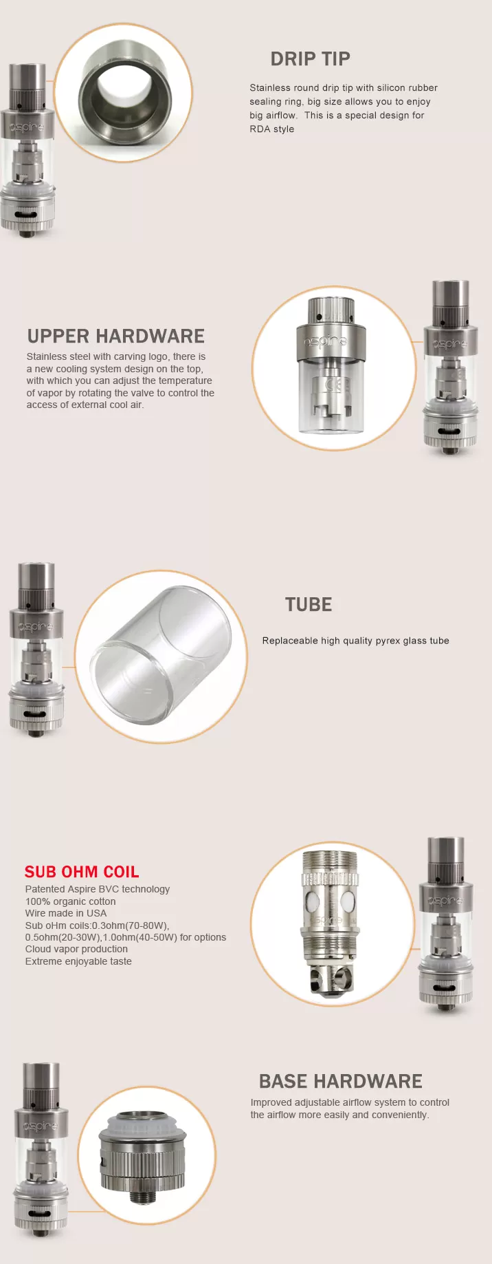 Aspire Atlantis V 2 3ml Sub Ohm Tank - Image 2