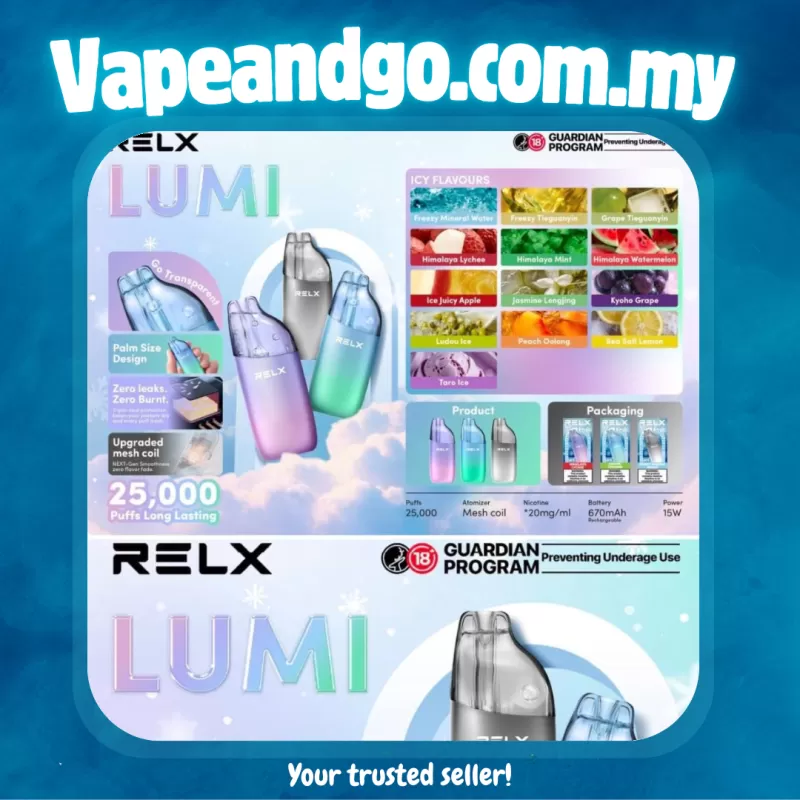RELX Lumi 25K Disposable Genuine Stock