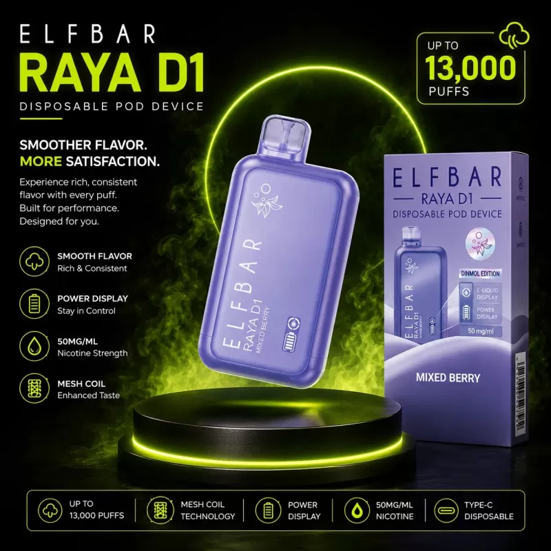 Elfbar Raya D1 13k Disposable Genuine Stock - Image 2
