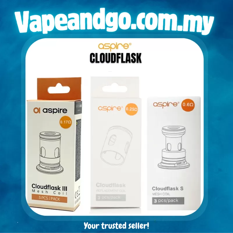 Aspire CloudFlask OCC Mesh Coils 0.17 Ω / 0.25 Ω / 0.6 Ω Genuine Stock