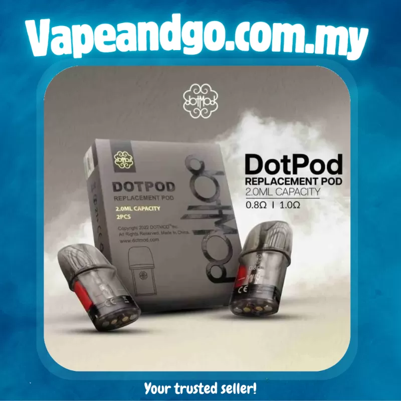 Dotpod Replacement Pod 2ml Cartridge 2 Pcs Pack By Dotmod 0.6 Ω