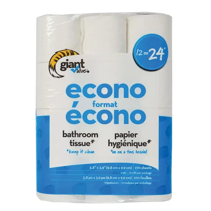 Papier hygiénique Giant Value – emb. de 12