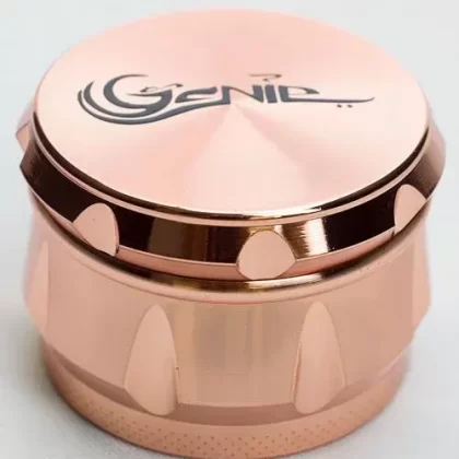 Grinder en métal doré rose Genie 4 parties