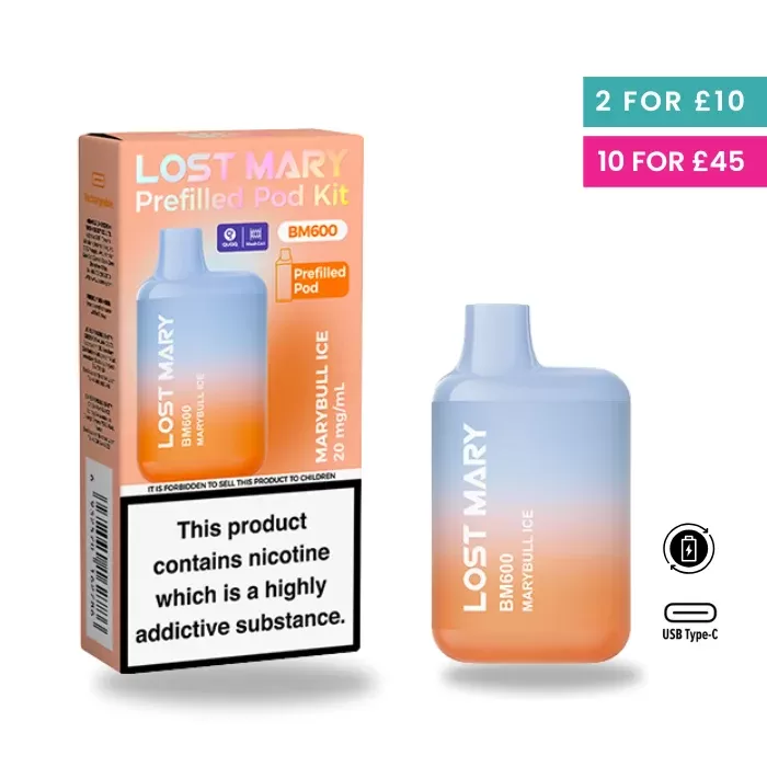 Marybull Ice – Lost Mary BM600 Pre-Filled Pod Kit