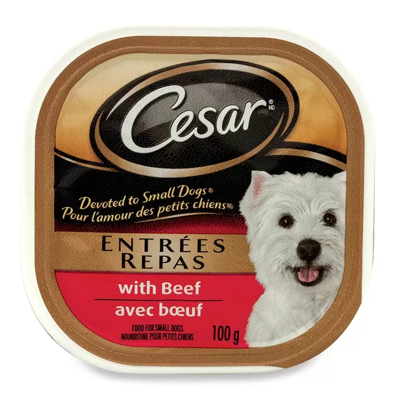 Nourriture pour chien au buf Cesar Entrées – 100 g