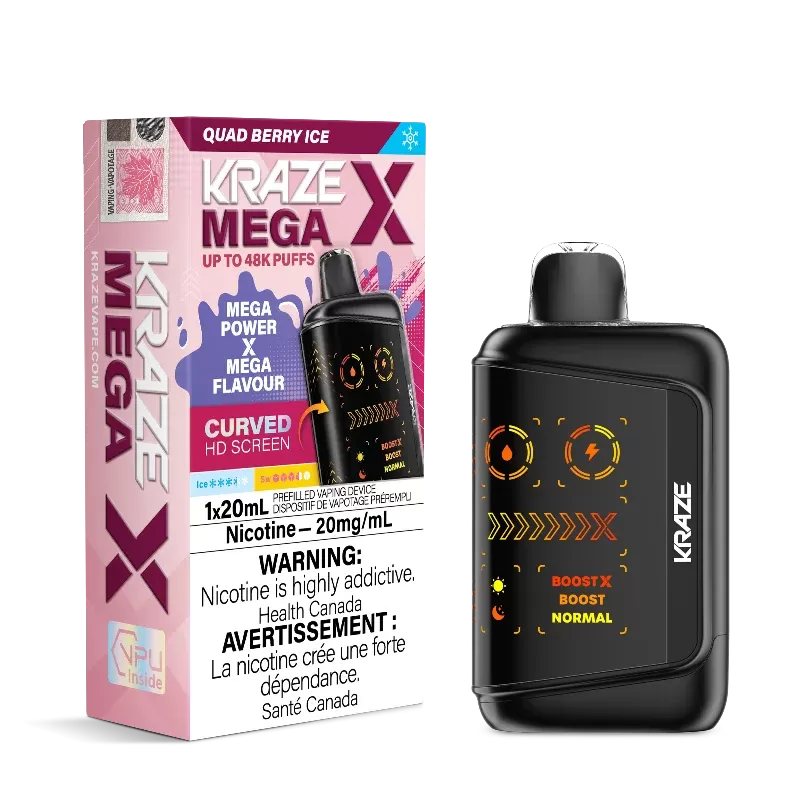 Kraze Mega X 48K – Quad Berry Ice Disposable Vape