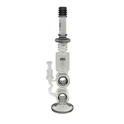 Bong à eau Infyniti 19″ Circle, protection anti-éclaboussures, nervuré