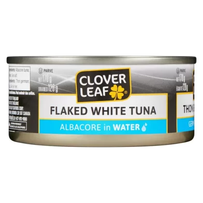 Thon blanc émietté Germon dans l’eau Clover Leaf – 170 g