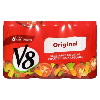 V8 Cocktail aux Légumes Original, Emballage de 6, 156 ml