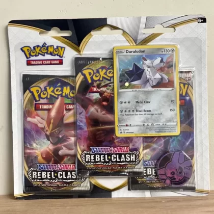 Pokémon TCG: Sword & Shield: Rebel Clash – 3-Pack Blister (Duraludon)