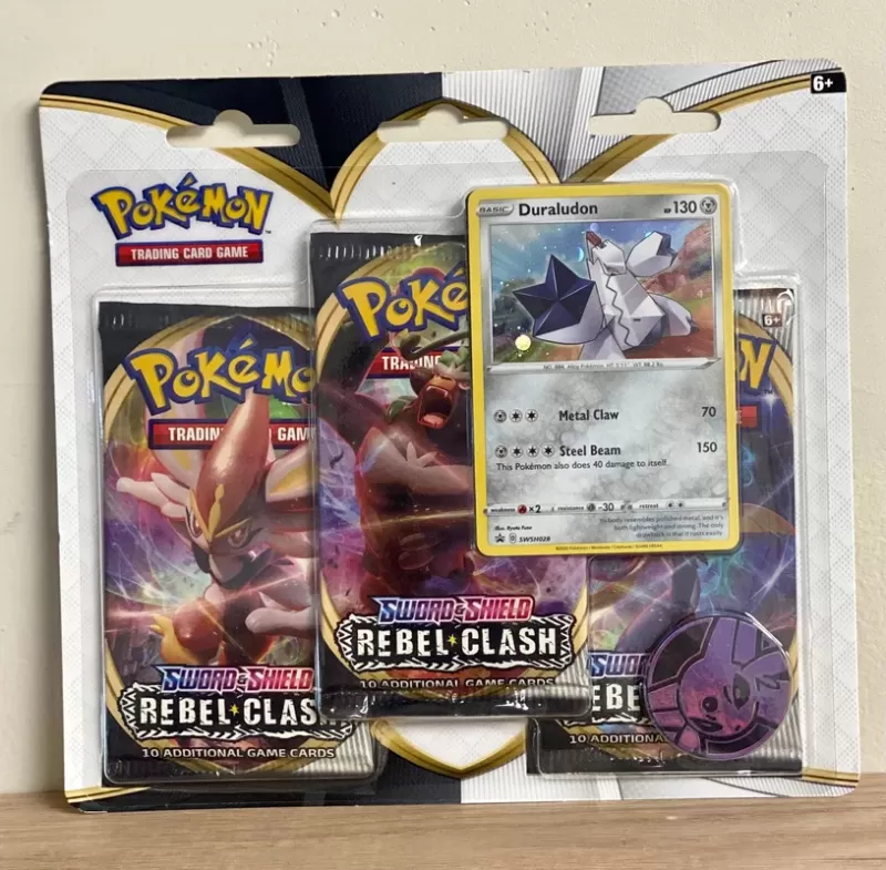 Pokémon TCG: Sword & Shield: Rebel Clash – 3-Pack Blister (Duraludon)