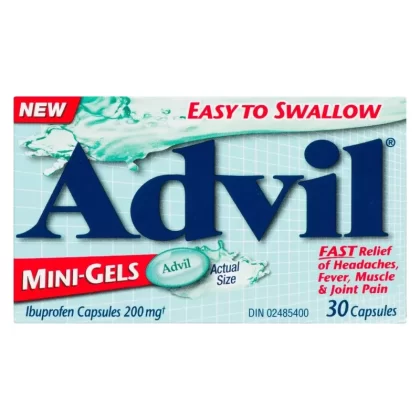 Advil Capsules d’Ibuprofène à 200 mg Mini-Gels, Emballage de 30