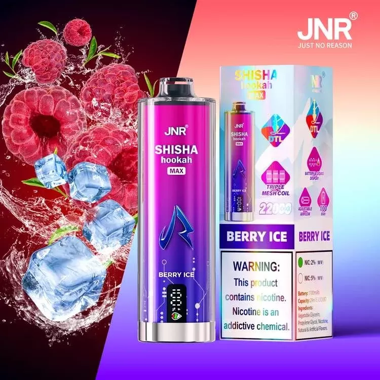 Puff JNR Shisha Hookah Max 22000 Berry Ice – Fruits Rouges Glacés