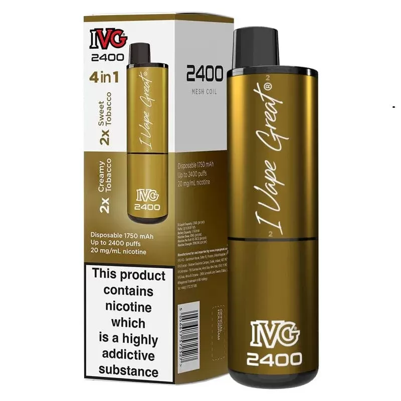 IVG 2400 Puff Disposable Vape – Tobacco Edition