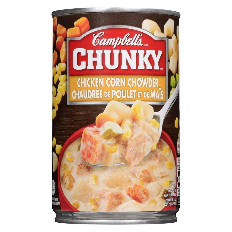 Campbell’s Chunky Soupe Prête à Servir Chaudrée de Poulet et de Maïs