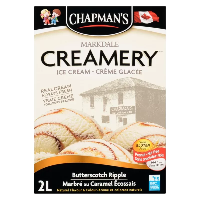 Chapman’s Crème Glacée Marbré au Caramel écossais, 2-L