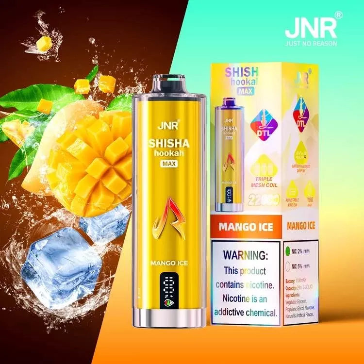 Puff JNR Shisha Hookah Max 22000 Mango Ice – Mangue Glacée