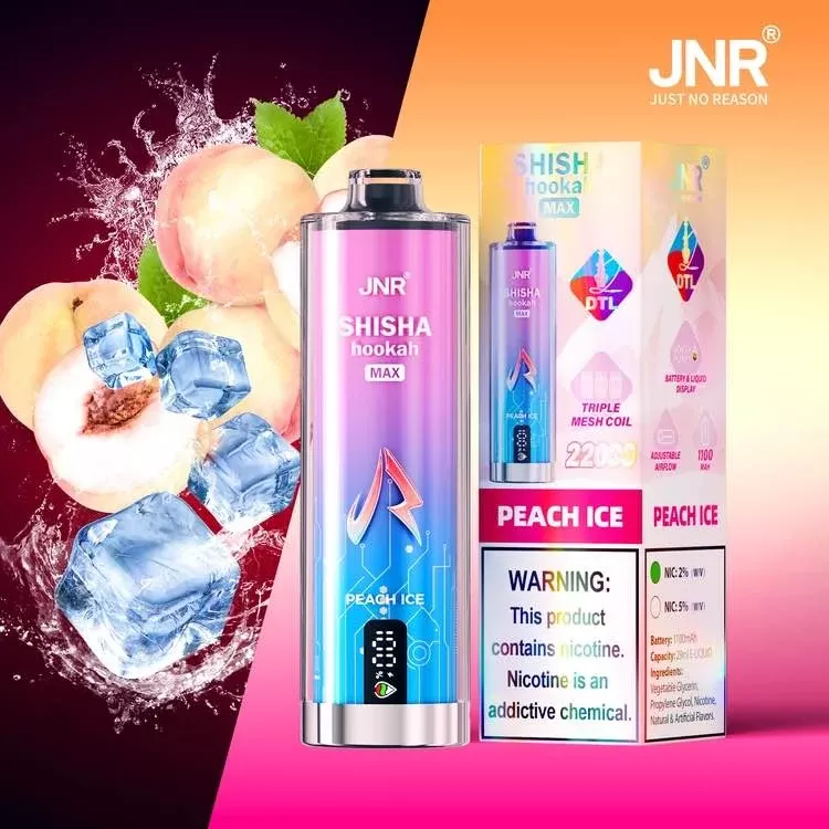 Puff JNR Shisha Hookah Max 22000 Peach Ice – Pêche Glacée