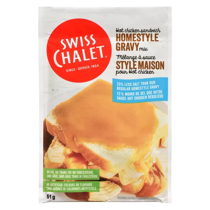 Mélange à sauce style maison pour sandwich chaud au poulet 25 % moins