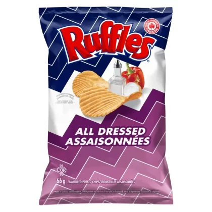 Ruffles Croustilles Assaisonnées, 66 g