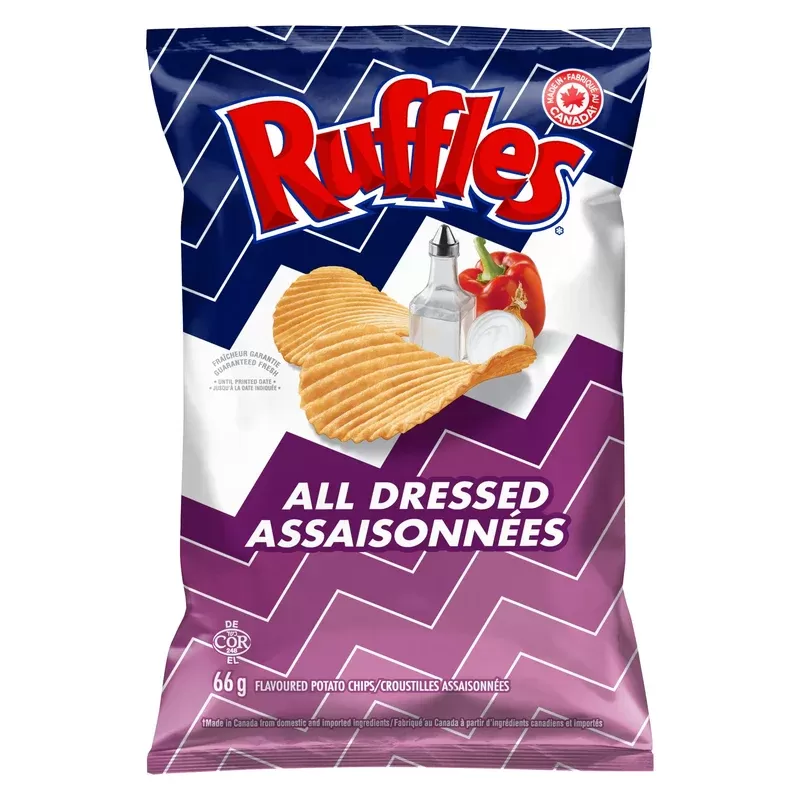 Ruffles Croustilles Assaisonnées, 66 g