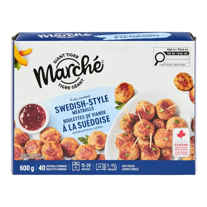 Giant Tiger Marché Swedish Meatballs, 600 g