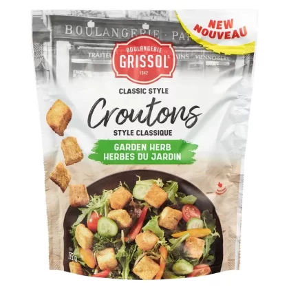 Croûtons de style classique aux herbes du jardin Boulangerie Grissol