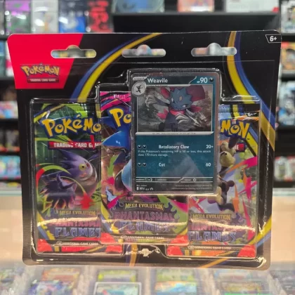 Pokémon TCG: Mega Evolution: Phantasmal Flames – 3 Pack Blister