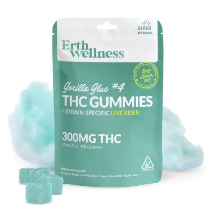 Δ9 THC Gummies – Gorilla Glue #4 – Live Resin (Hybrid) – 300mg