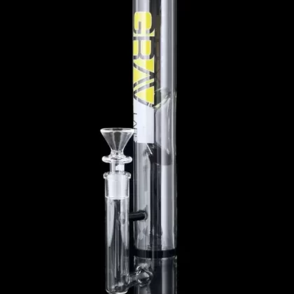 GRAV® Medium 12 Inch Straight Tube with Honeycomb Perc and Black