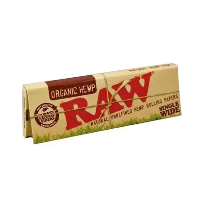 Feuilles à rouler simples en chanvre biologique RAW (50 feuilles par