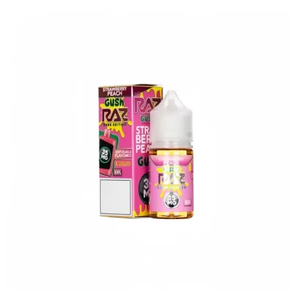 Pod Juice X RAZ Salt Nic – Strawberry Peach Gush – 30mL