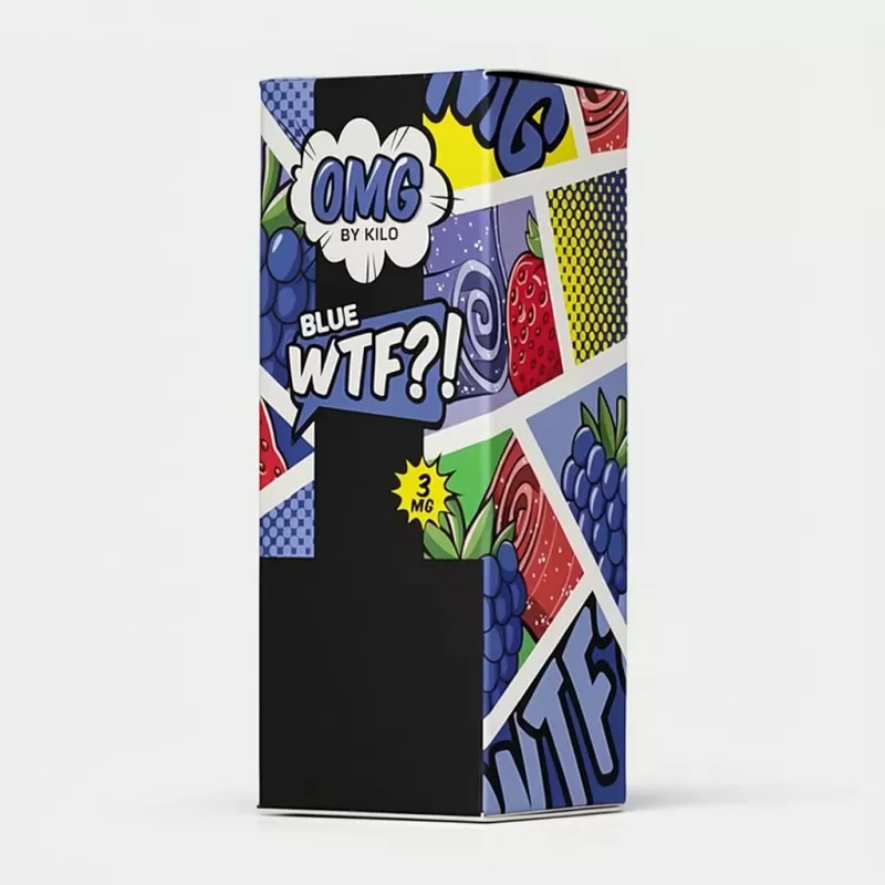 OMG E-Liquid – Blue WTF – 100ml Blue Razz Vape Juice - Image 3