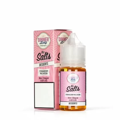 Dinner Lady Salt – Strawberry Macaroon – 30ml Nicotine Salt