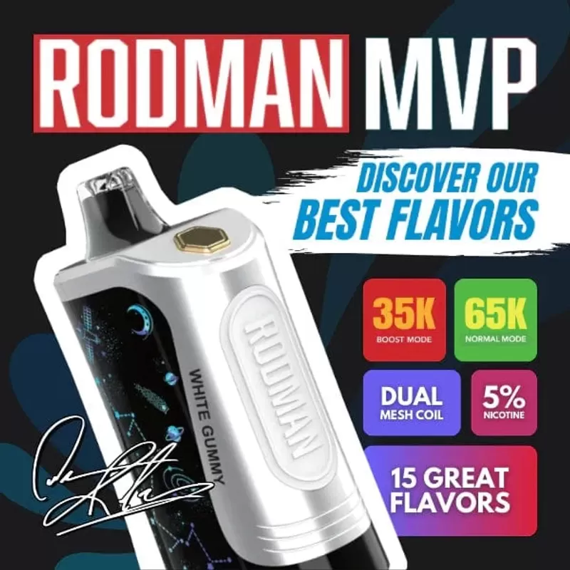 Rodman MVP 65K Ice Control Disposable Vape (5%, 65000 Puffs) - Image 2