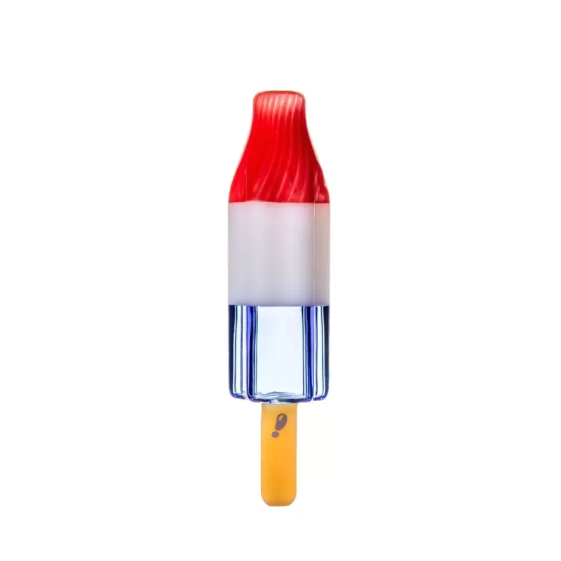 BigFun Pipesicle Glass Hand Pipe – 6-Inch Bomb Pop Popsicle Design - Image 2