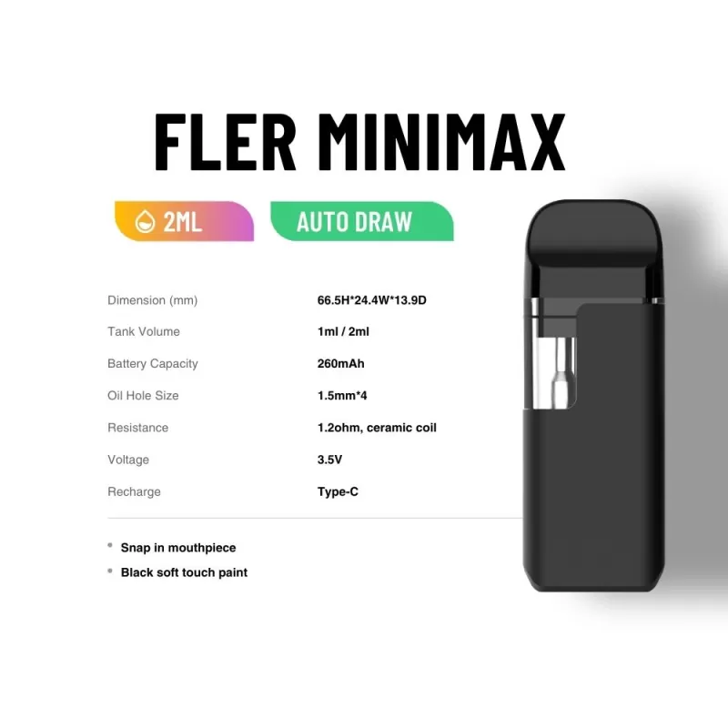 Fler MiniMax Empty 1ml Disposable Vape Pen - Image 2