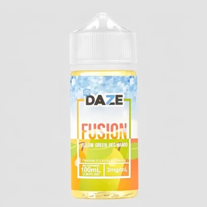 Daze Fusion – Yellow Green Red Mango Iced 100mL Vape Juice