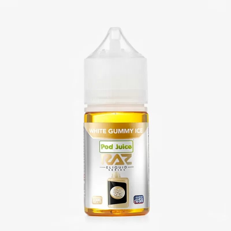 Pod Juice X Raz Salt – White Gummy Ice 30mL Salt Nic
