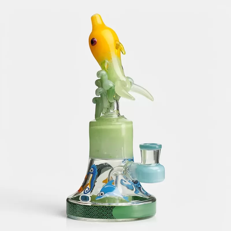 Lookah 9″ Cool Ocean World Artistic Dab Rig, Showerhead Perc - Image 2