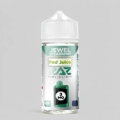 Pod Juice X Raz – Jewel Spearmint 100mL Freebase E-Liquid