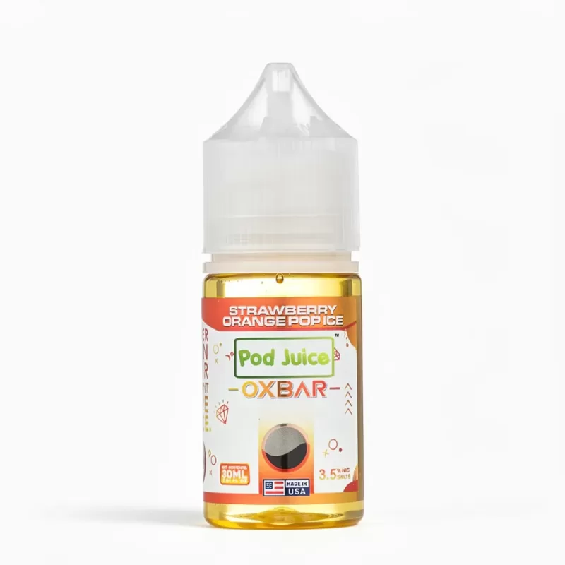 Pod Juice X Oxbar – Strawberry Orange Pop Ice Salt Nic 30mL