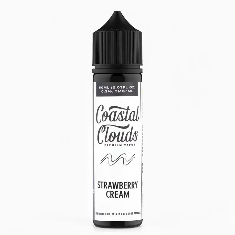 Coastal Clouds Strawberry Cream 60mL Vape Juice 70% VG