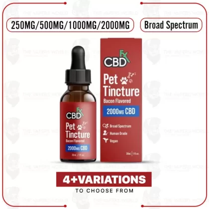 CBDFx CBD Oil for Dogs – Bacon Flavored – 1000mg Large Breeds