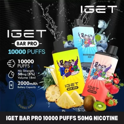 IGET Bar Pro 10000 Puffs 50MG Nicotine Disposable Vape In Dubai